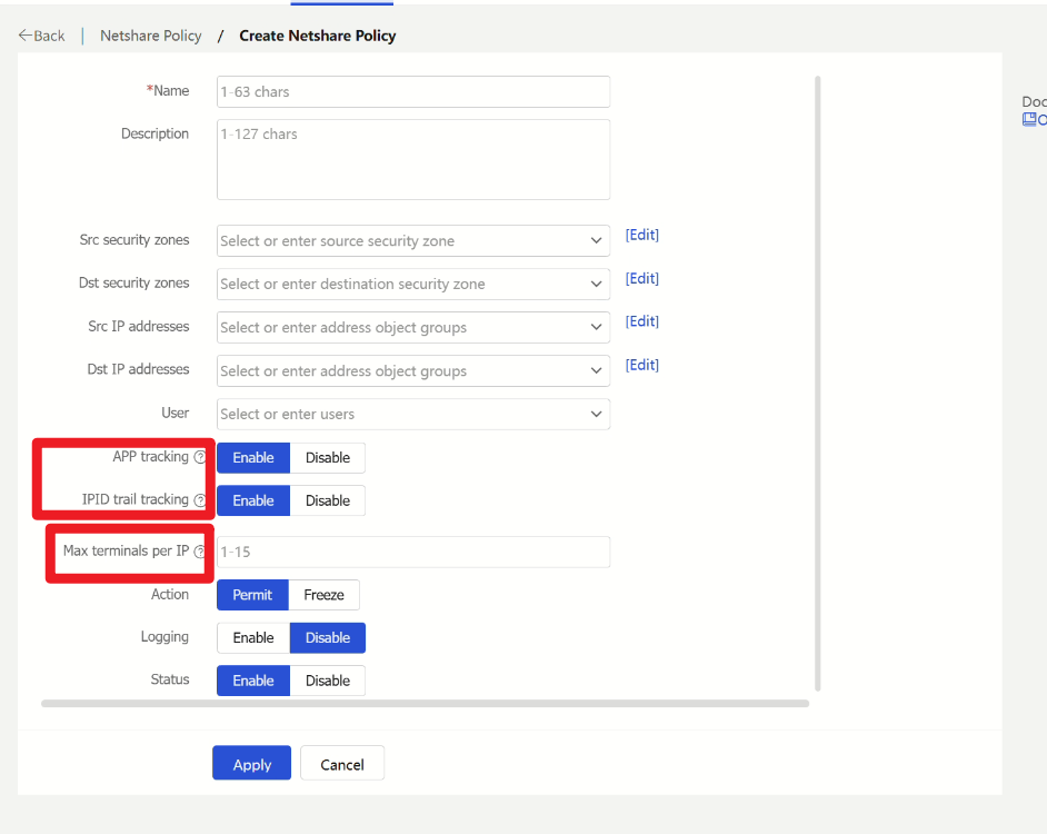 Netshare Control Policy