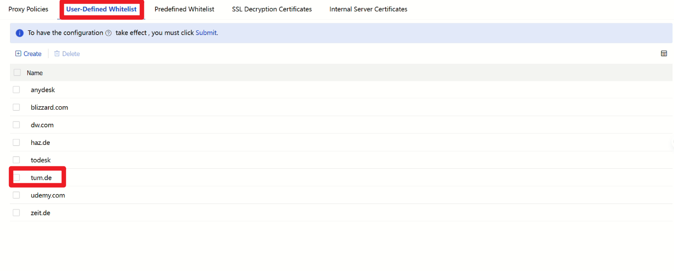 Domain-Based Whitelist